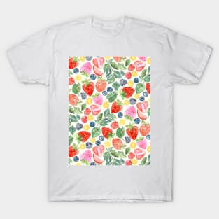 Summer Berries Pattern T-Shirt